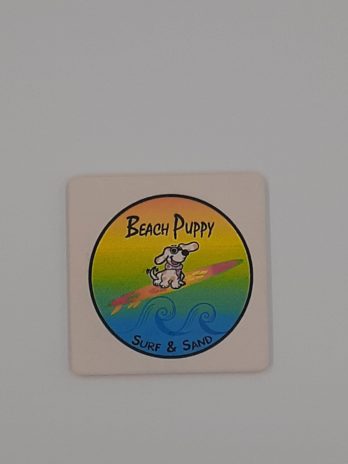 Beach Puppy Stone Coasters – Set of 4