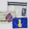 Sun N Sand Artistic Canvas Paul Brent Clear Travel Set PB1093A Pink-Clear case with pineapple and flip flop cases 6