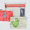 Sun N Sand Artistic Canvas Paul Brent Clear Travel Set PB1093B Clear case with Sea Horse and flip flop cases 4