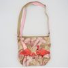 Sun N Sand Artistic Canvas Paul Brent Crossbody PB9351 Pink-Beige Print with Flamingos Front 1