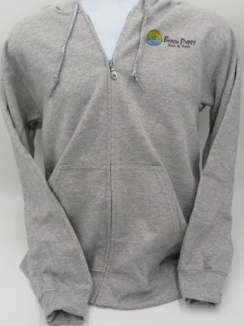 Beach Puppy Heavy Blend Men’s/Unisex Sport Grey Full Zip Hooded Sweatshirt G186SG