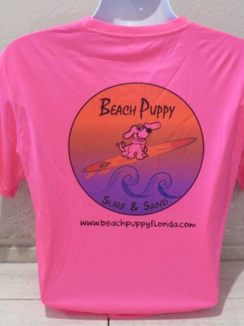 Beach Puppy Neon Pink Dry Fit Adult Competitor Tee ST350PERFNP