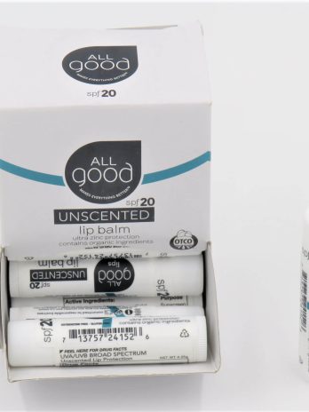 All Good Unscented Lip Balm SPF 20 Sunblock AG171