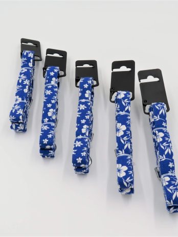 Bark Appeal 3/4″ Leash Blue Hibiscus BLHML