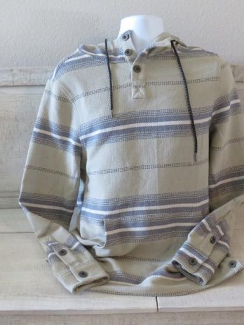 Jetty Quintin Sage Cotton Twill Pullover Hoodie F22QUINMPSAG