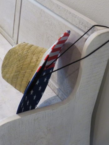 JB USA Flag Lifeguard Straw Hat